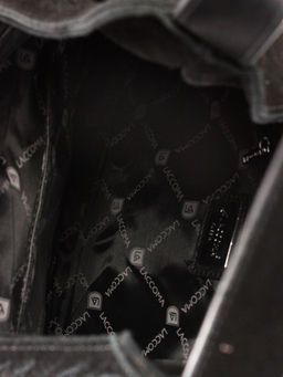 LACCOMA сумка P5876-черный натуральная замша, натуральная кожа полиэстер  фото 5