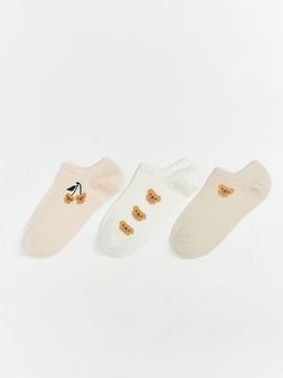 Bask?l? Kad?n Sneaker ?orap 3l?