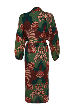 Tropikal Desenli Kusakl? Maxi Dokuma %100 Pamuklu Plaj Kimono&Kaftan TBESS23KM00057 - Trendyolmilla фото 8