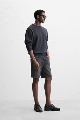 REGULAR FIT DENIM BERMUDA SHORTS - Zara фото 46