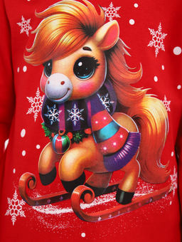 ПЖ064 Пижама "Лошадка" (красный)