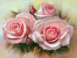 Вышивка крестиком 40х50см, Три розы