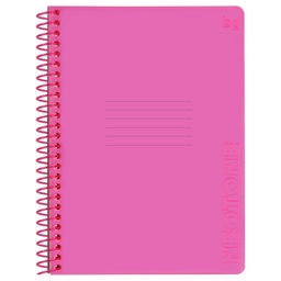 Тетрадь 48л. на пластиковой спирали BG "Neon. Pink" клетка (Т5гр48_пл 58824) пластиковая обложка