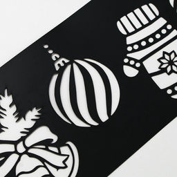 Цена за 5 шт. Трафарет для торта на Новый год Новогодние аксессуары, 32?10 см