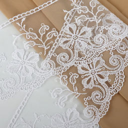 Кружево на сетке, 110 мм, 11±1 м, белое