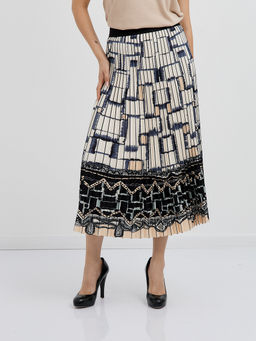 юбка плиссированная с абстрактным узором - Glenfield фото 11