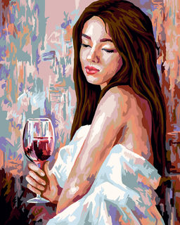 ФРЕЯ PNB/PL-159 Набор для раскрашивания по номерам 50 х 40 см Задумчивая девушка