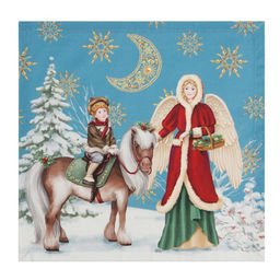 Набор салфеток сервировочных «Этель» Christmas time, 4 шт., синие, 40×40 см