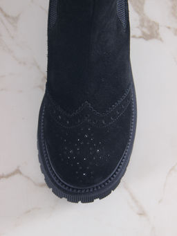 Челси 360.P.taskanabl.Черная замша/шерсть