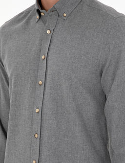 Gri Slim Fit Uzun Kollu G_mlek - Pierre cardin фото 7