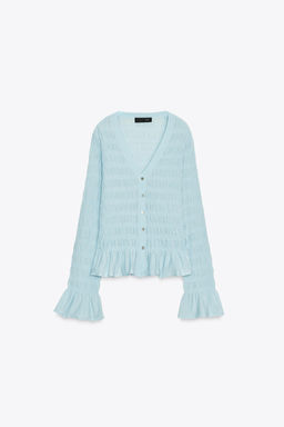 GATHERED KNIT CARDIGAN - Zara фото 6