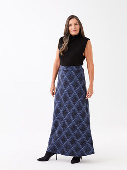 Beli Lastikli Ekose A Kesim Kad?n Etek