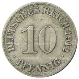 10 пфеннигов 1912 года А Германия