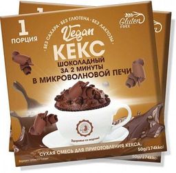 Кекс VEGAN за 2 минуты шоколадный