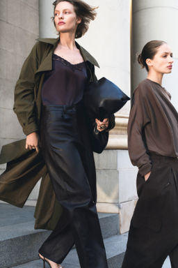 Pantal?n revestido con pernera barrel - H&m фото 2
