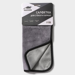 Салфетка для уборки Raccoon Суперплотная мульти, 3030 см, плотность 450 гр, микрофибра, цвет серый  фото 4