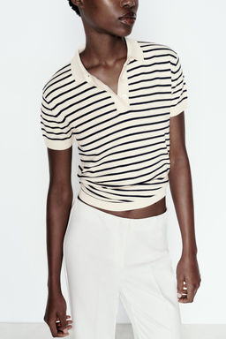 BASIC PLAIN KNIT POLO SHIRT - Zara фото 5