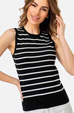 Женский вязаный топ в полоску Happy Fox  фото 16