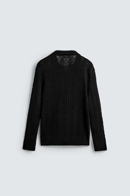 TEXTURED KNIT CORD POLO SHIRT - Zara фото 8