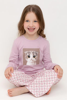 К 1623/фламинго,мозаика пижама для дев