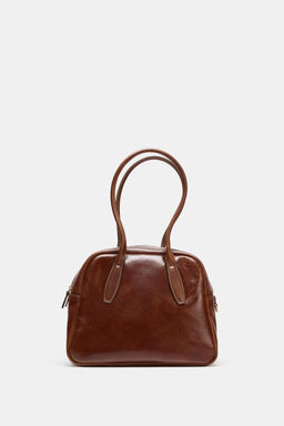 LEATHER BOWLING BAG - Zara фото 8