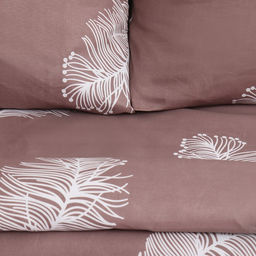 Постельное бельё Экономь и Я евро Feathers 200х215см, 200х215см, 70х70см-2 шт, полисатин, 80 г/м  фото 2
