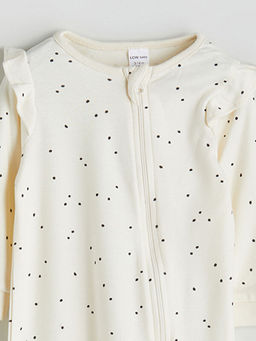 Bisiklet Yaka Puantiyeli K?z Bebek Tulum