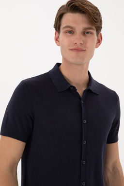 Erkek Regular Fit Lacivert D__meli Triko Ti__rt Sepette S_rpriz _ndirim - U.s. polo assn фото 2