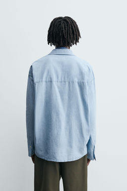 LIGHTWEIGHT DENIM SHIRT - Zara фото 3