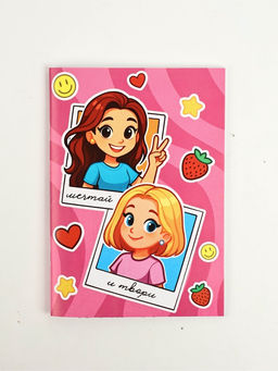 Цена за 2 шт. Набор: блокнот А6, 32 листа, наклейки, магнитные закладки "Для самой милой"