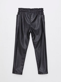 Beli Lastikli Deri G?r?n?ml? K?z ?ocuk Pantolon - Waikiki фото 2