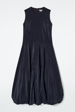 VESTIDO MIDI GLOBO SIN MANGAS