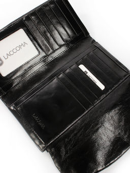 LACCOMA кошелек LA-1088-Б-черный натуральная кожа