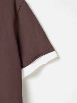 Футболка с контрастной отделкой Шоколад с принтом 7+ - Bungly фото 7