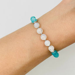 Браслет из Амазонита и Лунного камня 17 см + - Радуга самоцветов фото 3