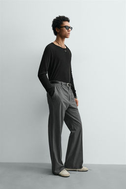 CAMISETA SLIM FIT LIGHTWEIGHT / Antracita oscuro - Zara фото 4