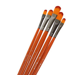 Набор кистей для рисования, синтетика, 5 штук: № 2, 4, 6, 8, 10, плоские, в блистере, международный размер