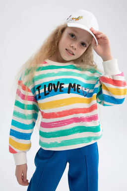 Толстовка с принтом для девочек - Defacto фото 5