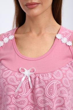 Ночная сорочка из кулирки Василиса лиловая огурцы - Амадэль фото 18