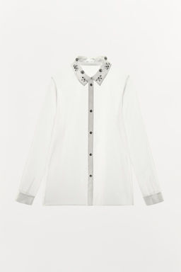 JEWELLED ORGANZA SHIRT - Zara фото 4