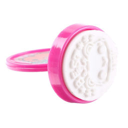 Набор для рисования: печать 3 шт., штемпельная подушка, карандаш 7 цветов, цвет розовый - Simaland фото 4