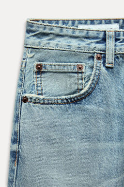 TRF STRAIGHT-LEG MID-RISE JEANS - Zara фото 17