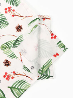 Набор сервировочных салфеток с декоративными кольцами С Новым Годом, 40?40 см - 4 шт., 100% хлопок, саржа 190 г/м?