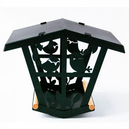 Кормушка для птиц металлическая "Теремок" 26х20,5х20см, черный (Россия)