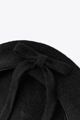 100% WOOL BERET WITH BOW - Zara фото 4