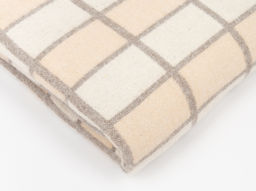 Одеяло байковое 80% 140*205 клетка цв. бел-кор-персик (ВВТ)