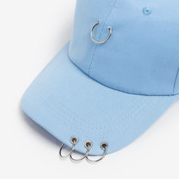 Кепка женская MINAKU с кольцами, цвет голубой, размер 56-58