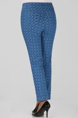 Брюки синие с рисунком женские недорогие - Almond фото 2
