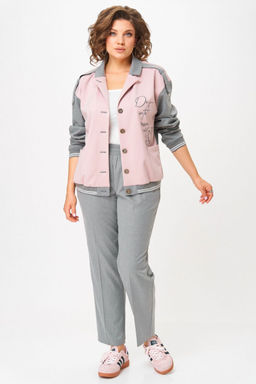 Костюм Aira Style 24231 серый+пудра