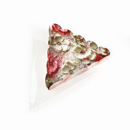 Цена за 5 шт. Коробка для кондитерских изделий с пластиковой крышкой Розовые цветы, 18?3 см